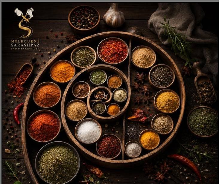 کتاب دستور ۲۵ ادویه ترکیبی به روش ملبورن سرآشپز