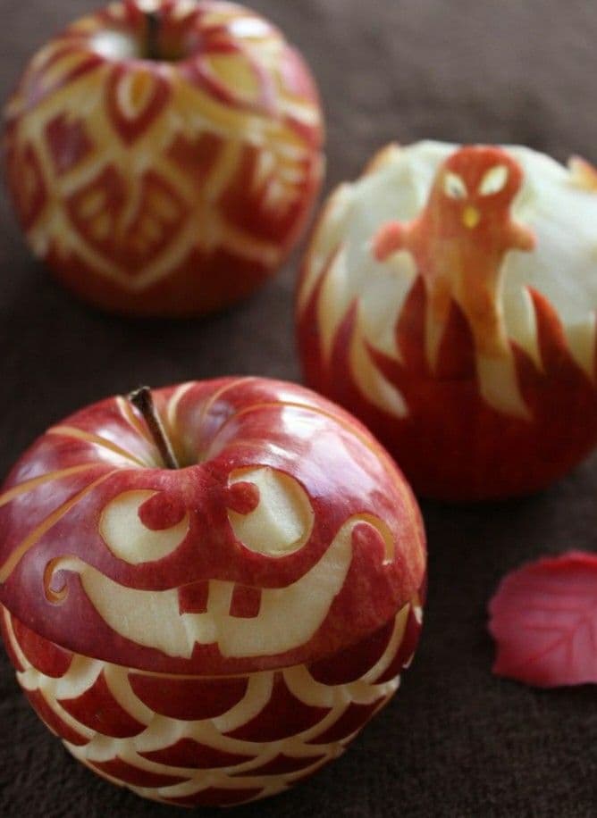 آموزش میوه آرایی سیب